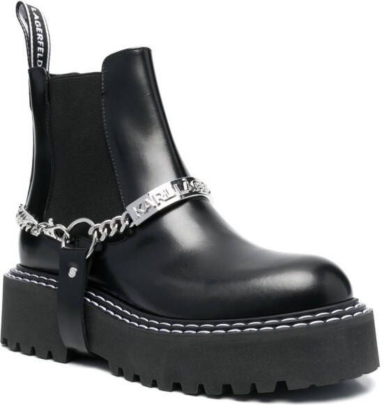 Karl Lagerfeld Patrol II Gore ankle leather boots Black