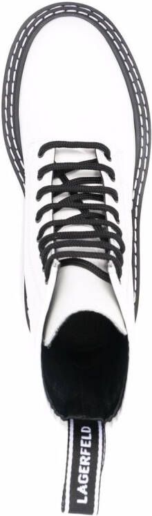 Karl Lagerfeld Patrol II lace-up boots White