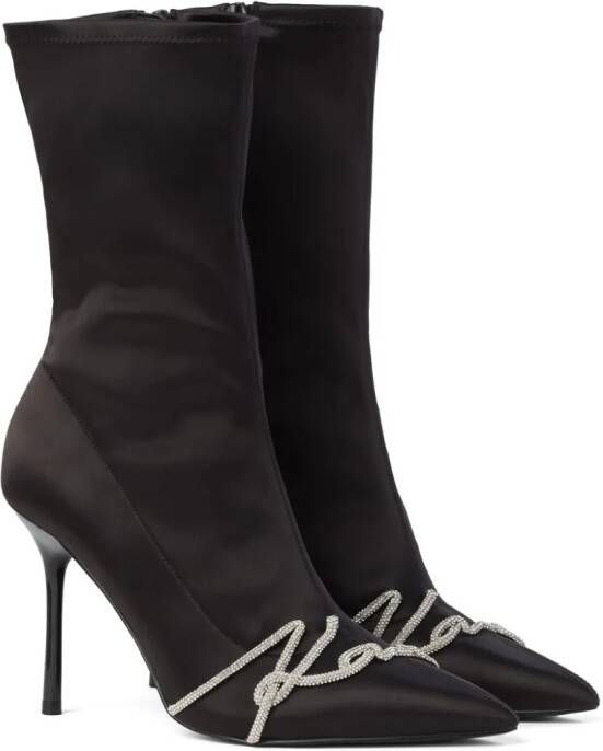 Karl Lagerfeld Sarabande Signia 90mm boots Black