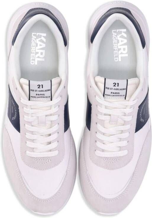 Karl Lagerfeld Serger leather sneakers White