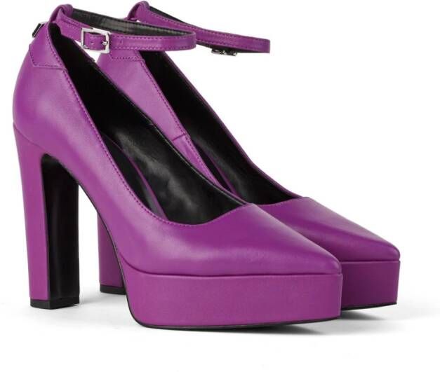 Karl Lagerfeld Soiree 130mm leather pumps Purple