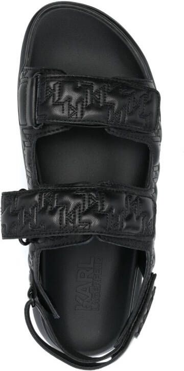 Karl Lagerfeld touch-strap leather sandals Black