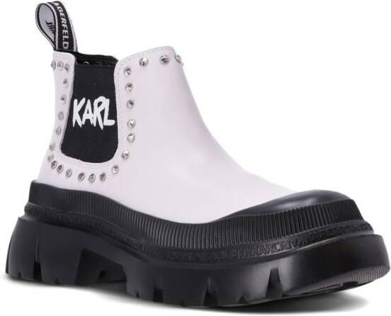 Karl Lagerfeld Trekka Max studded boots Black