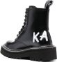 Karl Lagerfeld Troupe brush-logo combat boots Black - Thumbnail 3