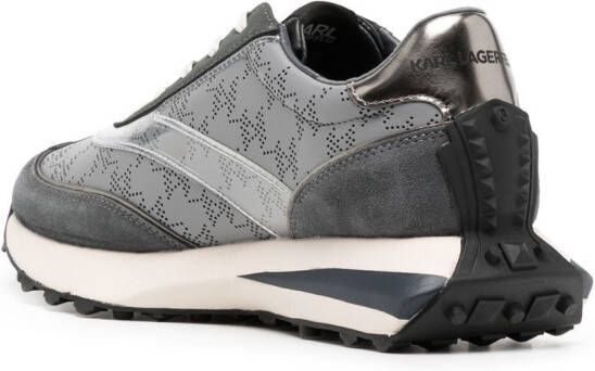 Karl Lagerfeld Zone low-top leather sneakers Grey