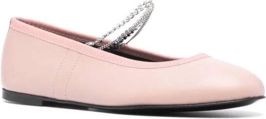 Kate Cate Juliette leather ballerina shoes Pink