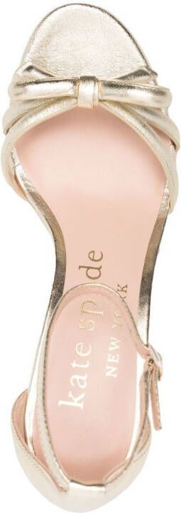 Kate Spade 75mm leather pumps Gold