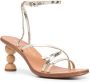 Kate Spade 80mm sculpted-heel leather sandals Gold - Thumbnail 2