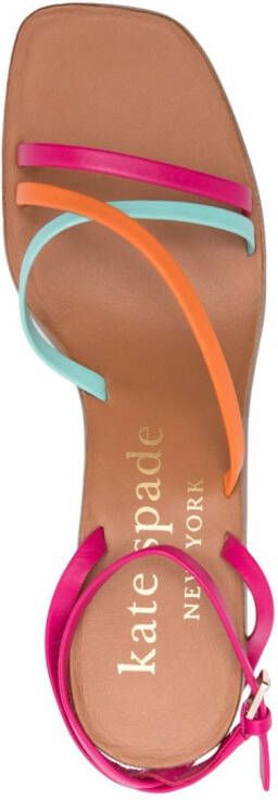Kate Spade 80mm sculpted-heel leather sandals Pink