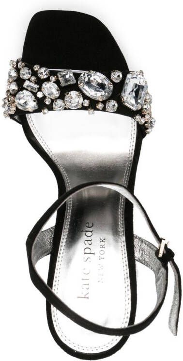 Kate Spade 90mm crystal-embellished ankle-strap sandals Black