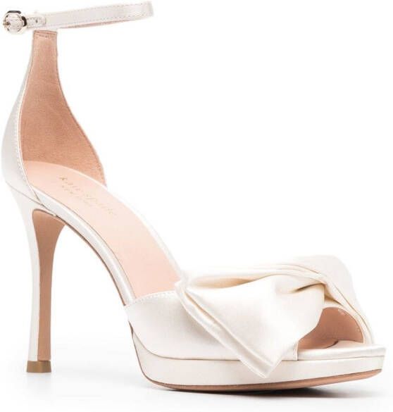 Kate Spade bow-detail satin sandals Neutrals