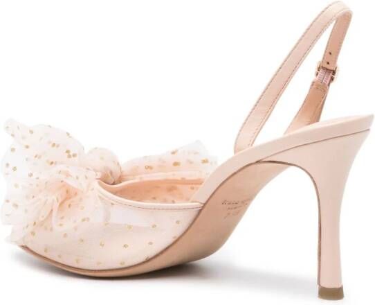 Kate Spade Bridal Sparkle 90mm leather sandals Neutrals