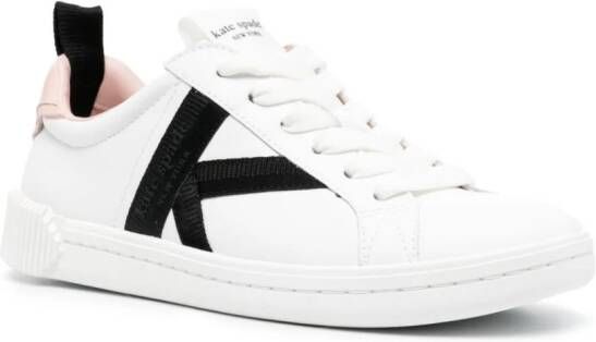 Kate Spade embossed-logo leather sneakers White