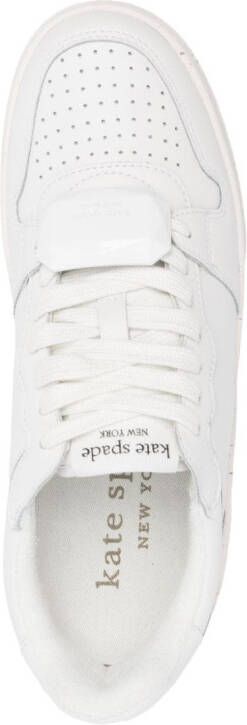 Kate Spade logo-plaque lace-up sneakers White