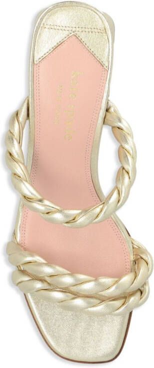 Kate Spade Nina 65mm leather sandals Gold