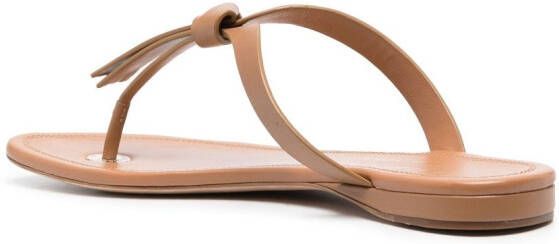 Kate Spade tassel-detail leather slides Brown