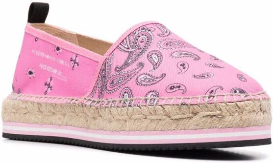 Kenzo Bandana platform espadrilles Pink