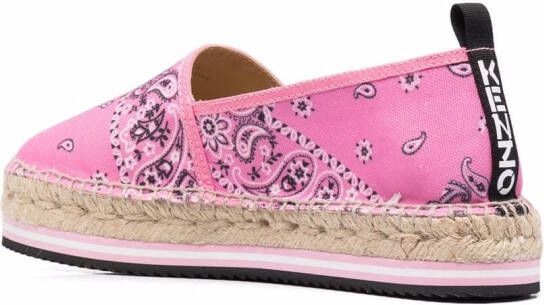 Kenzo Bandana platform espadrilles Pink