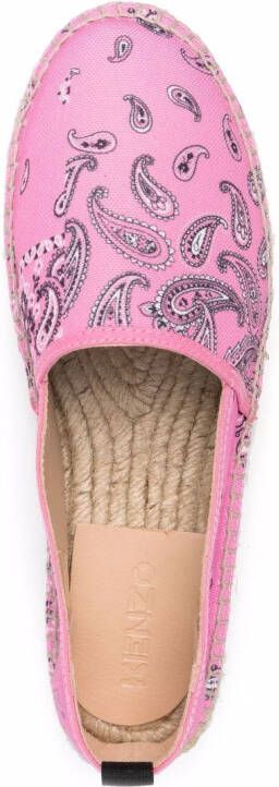 Kenzo Bandana platform espadrilles Pink