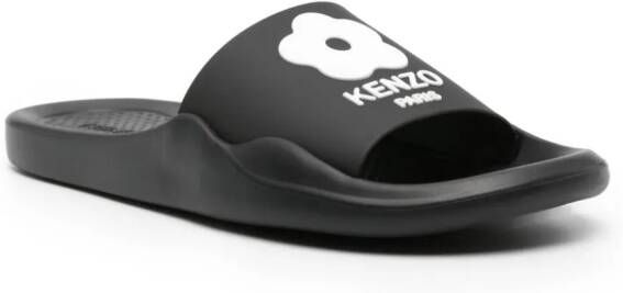 Kenzo Boke Flower logo-embossed slides Black