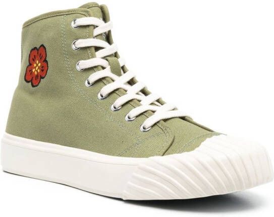 Kenzo Bone Flower high-top sneakers Green