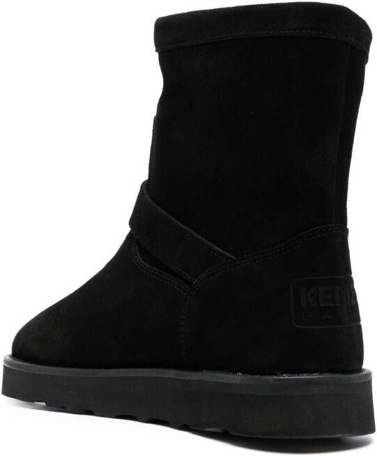 Kenzo buckle-detail suede boots Black