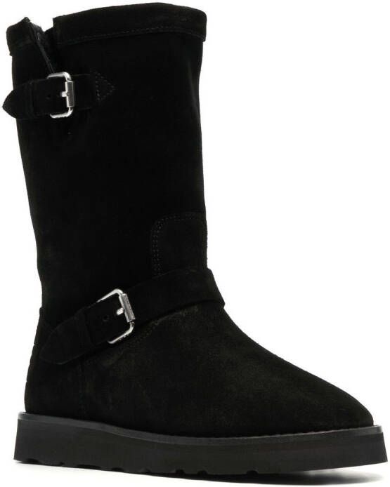 Kenzo buckle-detail suede boots Black