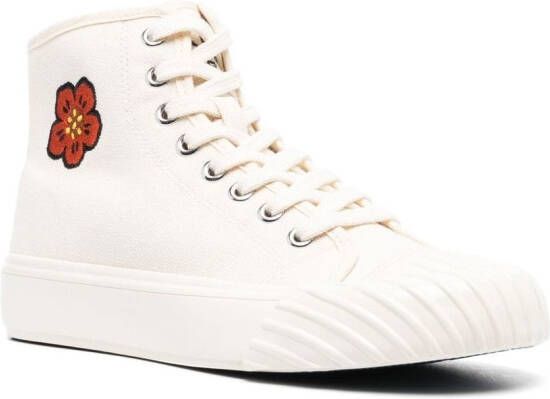 Kenzo embroidered-logo high-top sneakers Neutrals