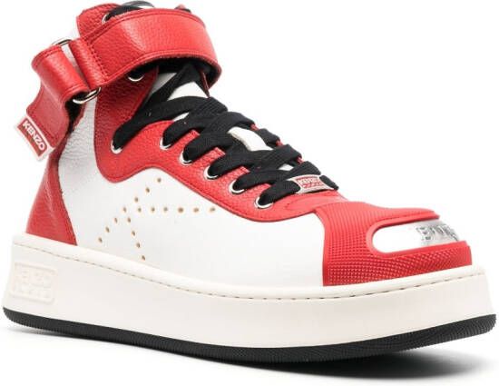 Kenzo Hoops two-tone sneakers Red