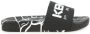 Kenzo Kids Aqua logo-print slides Black - Thumbnail 2