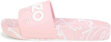 Kenzo Kids Aqua logo-print slides Pink