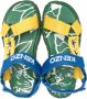 Kenzo Kids colour-block touch-strap sandals Green - Thumbnail 3