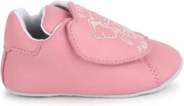 Kenzo Kids Elephant-print touch-strap slippers Pink