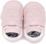 Kenzo Kids embroidered leather pre-walker shoes Pink - Thumbnail 3