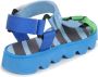 Kenzo Kids logo-print colour-block sandals Blue - Thumbnail 3