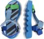 Kenzo Kids logo-print colour-block sandals Blue - Thumbnail 4