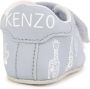 Kenzo Kids logo-print leather slippers Blue - Thumbnail 3