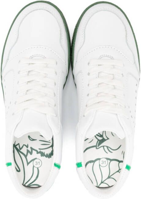Kenzo Kids low-top lace-up sneakers White