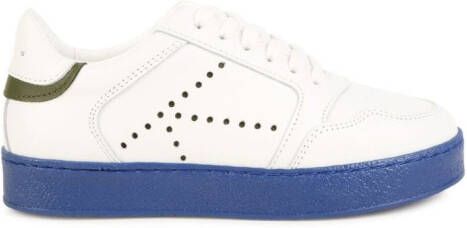 Kenzo Kids nappa-leather lace-up sneakers White