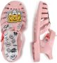 Kenzo Kids tiger-appliqué buckled sandals Pink - Thumbnail 4