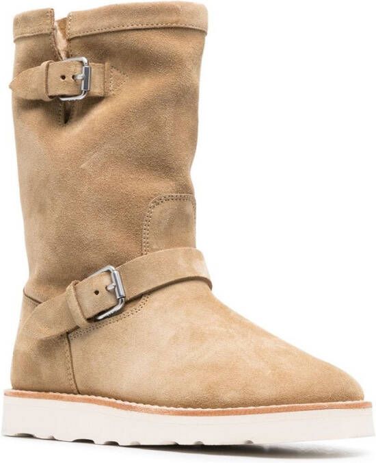 Kenzo leather shearling boots Neutrals