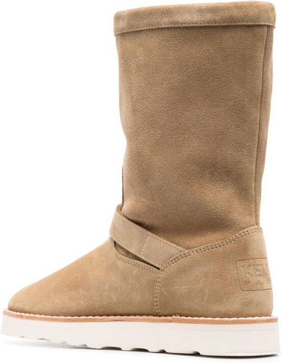 Kenzo leather shearling boots Neutrals