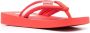 Kenzo logo-patch striped flip flops Red - Thumbnail 2