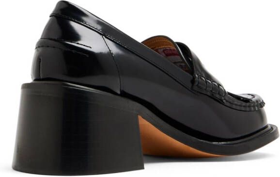 Kenzo logo-plaque leather loafers Black