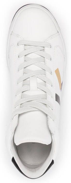 Kenzo logo-print calf leather sneakers White