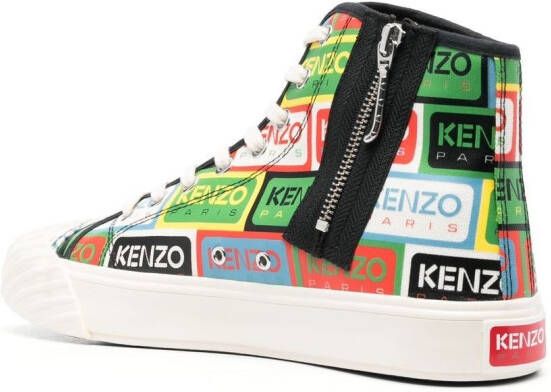 Kenzo logo-print high-top sneakers Green