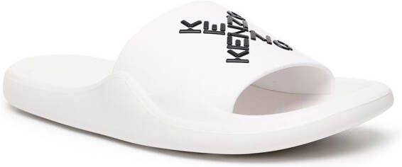 Kenzo logo-print sliders White