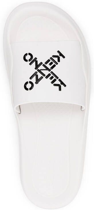 Kenzo logo-print sliders White