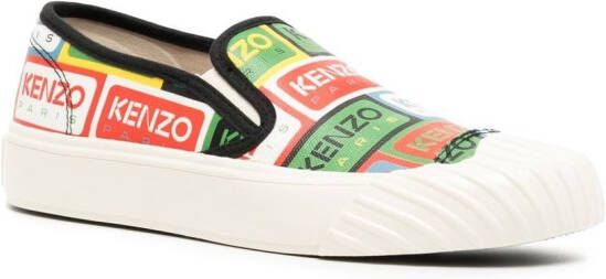 Kenzo logo-print slip-on sneakers Multicolour