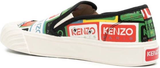 Kenzo logo-print slip-on sneakers Multicolour